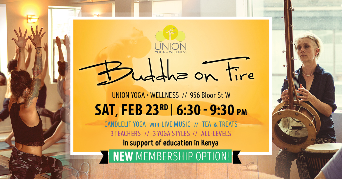 Banner image for Buddha on Fire yoga event in Toronto happening on Feb 23rd
