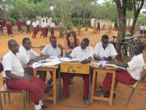 Students at Humwend Secondary School, Ukwala, Kenya